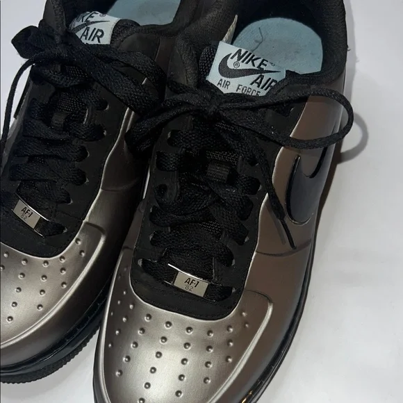Nike 7.5 Men's Air Force 1 Foamposite Pro low top Pewter Silver - Picture 8 of 13